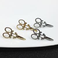 Zinc Alloy Stud Earring, Scissors, plated, Korean style & for woman 