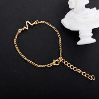 Fashion Zinc Alloy Bracelets, plated, twist oval chain & for woman 28mm 