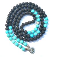 Wrap Bracelets, Lava, with turquoise, plated, Unisex, black, 860mm 