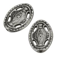 Enamel Zinc Alloy Beads, hollow, silver color Approx 1mm 