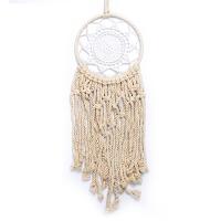 Fashion Dream Catcher, Cotton Thread, with Wood, handmade, fashion jewelry, beige 