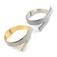 Zinc Alloy Cuff Bangle, plated, for woman & frosted Inner Approx 56mm 