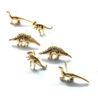Zinc Alloy Stud Earring, sterling silver post pin, Dinosaur, plated, vintage & three pieces & for woman 15mm,20mm 
