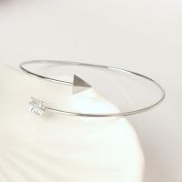 Zinc Alloy Cuff Bangle, Arrow, plated, Korean style & for woman Inner Approx 66mm 