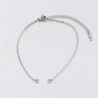 Stainless Steel Bracelet & Bangle Finding, with 60mm extender chain, plated, DIY 200*2mm Approx 7.9 Inch 