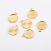 Stainless Steel Pendant Setting, Zinc Alloy, gold color plated, DIY, 12mm Approx 1.5mm 