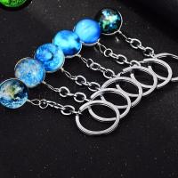 Zinc Alloy Key Clasp, with Glass, time gem jewelry & Unisex & luminated, 20MM,long8cm 