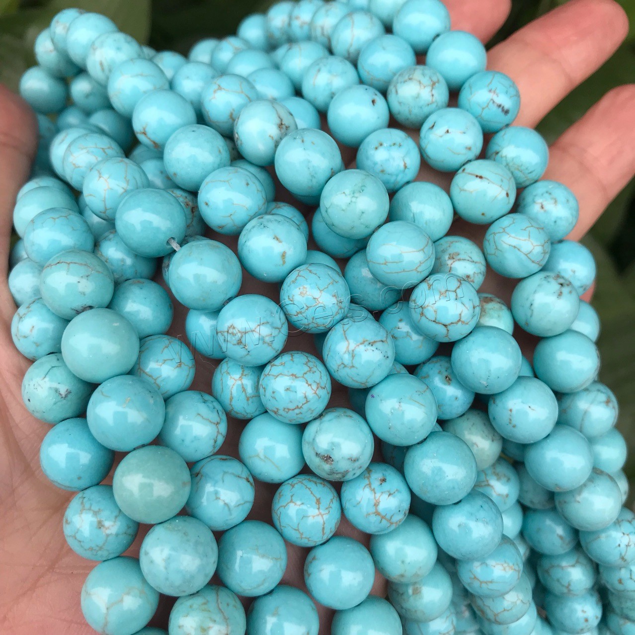 Perles en Turquoise naturelle, Rond, DIY & normes différentes pour le choix, bleu turquoise, Longueur:Environ 15 pouce, Vendu par brin