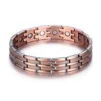 Copper Bracelet, fashion jewelry & for woman, rose gold color, 13mm .2 Inch 