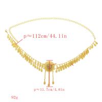 laiton chaîne de taille, Placage, bijoux de mode & pour femme, doré Environ 44.1 , Vendu par brin