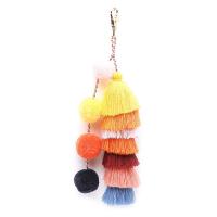 Zinc Alloy Hanging Decoration, with Cotton Thread, handmade, mixed colors, 23cm 