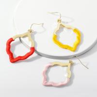 Zinc Alloy Drop Earring, with Cotton Thread, plated, for woman 