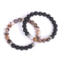 Lava Bracelet, with Agate, plated & Unisex .4 Inch 