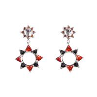 Cubic Zirconia Micro Pave Brass Earring, micro pave cubic zirconia & for woman 