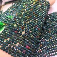 Chicken-blood Stone Beads, polished, DIY & faceted, green Approx 15 Inch 