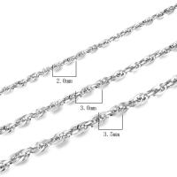 Titanio collar de cadena de acero, Partículas de acero, unisexo & diverso tamaño para la opción, Vendido por UD