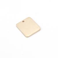Stainless Steel Pendants, Square, plated, DIY nickel, lead & cadmium free, 15*20mm Approx 1.5mm 
