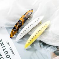 Hair Barrettes, Zinc Alloy, with Acetate & Acrylic, three pieces & for woman, mixed colors 