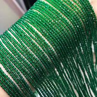 Spinel Beads, Round, plated, DIY & faceted, green Approx 15 Inch 