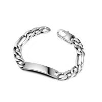Titanium Steel Bracelet, polished, fashion jewelry & punk style & for man, 9.4mm .2 Inch 