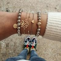 Fashion Zinc Alloy Bracelets, plated, 5 pieces & fashion jewelry & for woman 