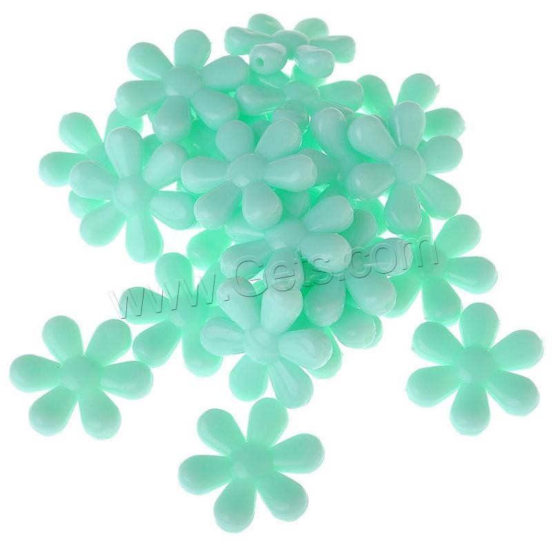 Acryl Spacer Perle, Blume, Spritzgießen, verschiedene Größen vorhanden, keine, Bohrung:ca. 1mm, verkauft von Tasche