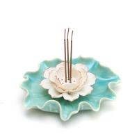 Buy Incense Holder and Burner in Bulk , Porcelain, for home and office & durable, skyblue 