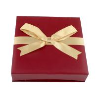 Cardboard Necklace Box, with Sponge & Velveteen, with ribbon bowknot decoration 