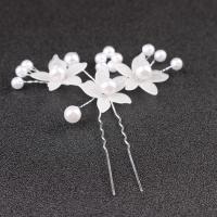 Hair Pins, Acrylic, with Plastic & Brass & Iron, plated, fashion jewelry & for woman 