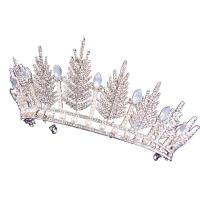 Bridal Tiaras, Zinc Alloy, with Crystal & Plastic Pearl, plated, fashion jewelry & for bridal 