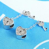 Zinc Alloy Large Hole Beads, plated, Unisex, silver color, 11*12.5mm Approx 4.5mm  
