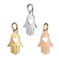 Stainless Steel Pendants, Hamsa, plated, fashion jewelry Approx 5mm 