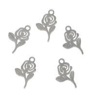 Stainless Steel Flower Pendant, Rose Approx 1.9mm 