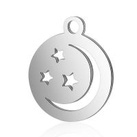 Stainless Steel Hollow Pendant, Round, for woman, original color Approx 2mm 