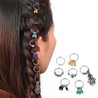 Zinc Alloy Hair Jewelry Set, plated, 7 pieces & for woman & with rhinestone, silver color 