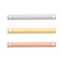 Barres de connecteur en acier inoxydable, rectangle, unisexe & boucle de 1/1, plus de couleurs à choisir Environ 1mm Vendu par lot