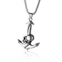 Stainless Steel Ship Wheel & Anchor Pendant, anoint, fashion jewelry 