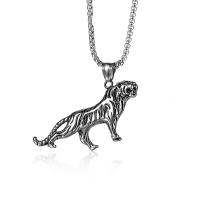 Stainless Steel Animal Pendants, Tiger, plated, fashion jewelry 59mm 