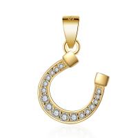 Cubic Zirconia Micro Pave Sterling Silver Pendant, Brass, plated, micro pave cubic zirconia 