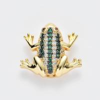 laiton Regarder Band Finding, grenouille, Placage de couleur d'or, pavé de micro zircon Vendu par PC