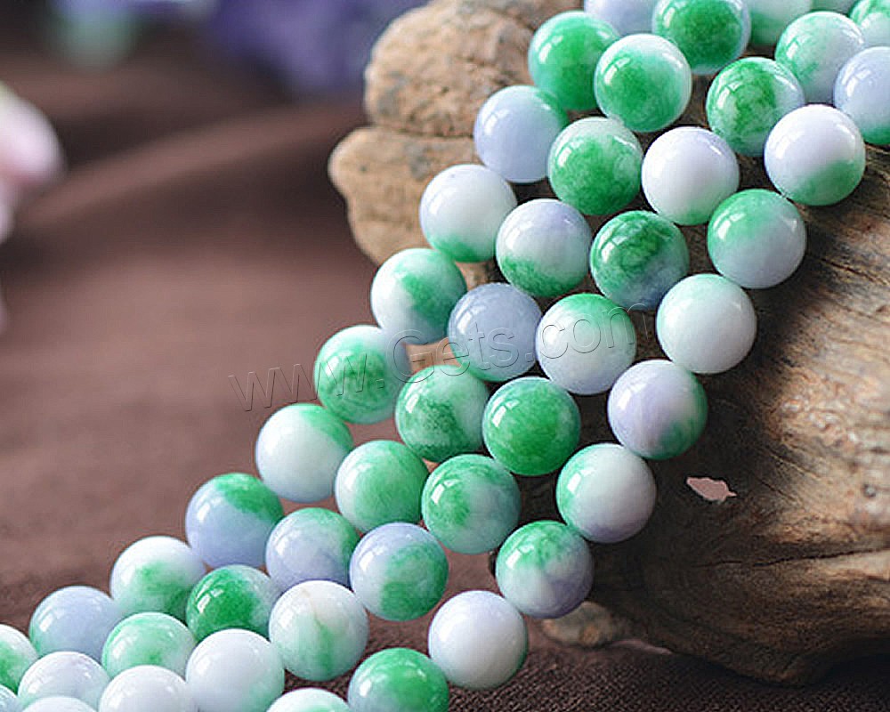 Jade Malaysia Bead, Round, polished, DIY & different size for choice, Length:Approx 15 Inch, Sold By PC