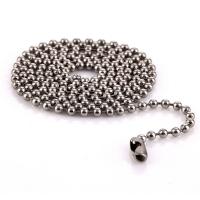Titanium Steel Chain, silver color plated & ball chain 