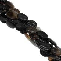 Natural Lace Agate Beads, plated, black and brown Approx 1mm 
