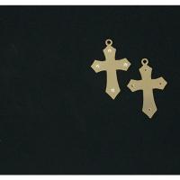 Gold Filled Pendants, Cross, plated, DIY & micro pave cubic zirconia 