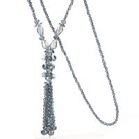 Кристалл свитер цепи ожерелье, Кристаллы, ювелирные изделия моды & Женский, много цветов для вабора, длина:Приблизительно 29 дюймовый, продается Strand