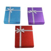Jewelry Gift Box, Cardboard, with Silk, Rectangle 