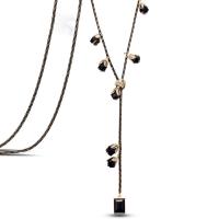 alliage de zinc collier de chandail, avec cristal, avec 70mm chaînes de rallonge, Placage, pour femme Environ 28.7 pouce, Vendu par brin