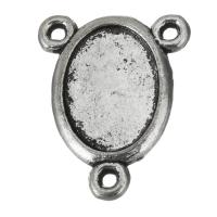 Латунный Коннектор, Латунь, петля 2/1 & эмаль, серебряный отверстие:Приблизительно 1.5mm, продается PC