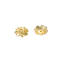 Brass Bead Cap, Flower, gold color plated, DIY & hollow, 8mm 