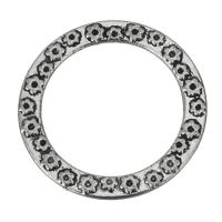 Связывания кольцо-латуни, Латунь, Кольцевая форма, эмаль, серебряный отверстие:Приблизительно 0.85mm, продается PC